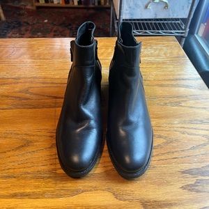 Black waterproof Cole Haan booties, size 7.